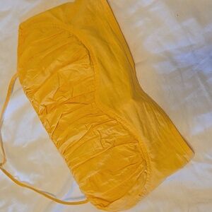 Yellow Halter Crop Top